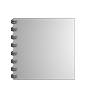 Broschüre mit Metall-Spiralbindung, Endformat Quadrat 14,8 cm x 14,8 cm, 128-seitig