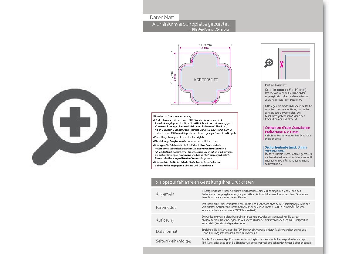 Product Bild aluminiumverbundplatte_silber_geb__rstet_in_pflaster-form_konturgefr__st___einseitig_4_0-farbig_bedruckt