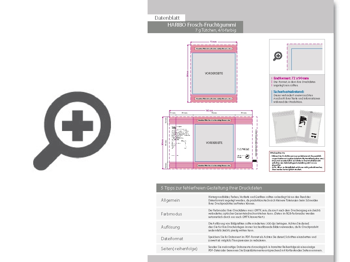 Product Bild haribo_frosch-fruchtgummi__ca__7g_t__tchen__4_0_farbig_einseitig_bedruckt