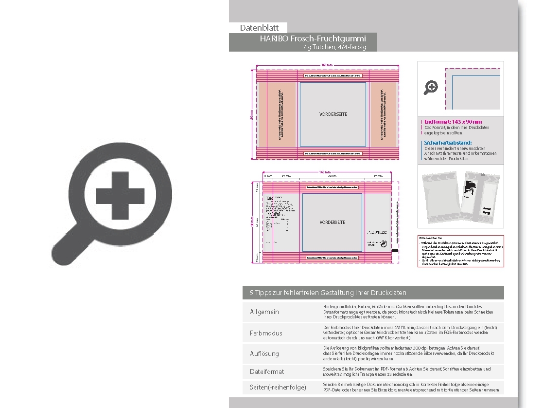 Product Bild haribo_frosch-fruchtgummi__ca__7g_t__tchen__4_4_farbig_beidseitig_bedruckt