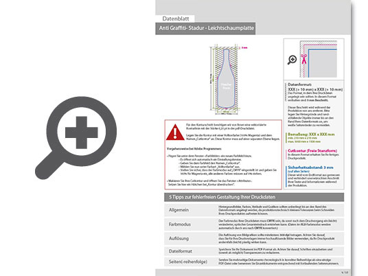 Product Bild leichtschaumplatte_stadur_mit_anti-graffiti-lack_gl__nzend_in_flasche-form_konturgefr__st___einseitig_4_0-farbig_bedruckt